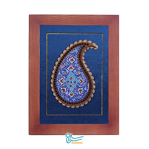تابلو میناکاری طرح بته جقه ساده