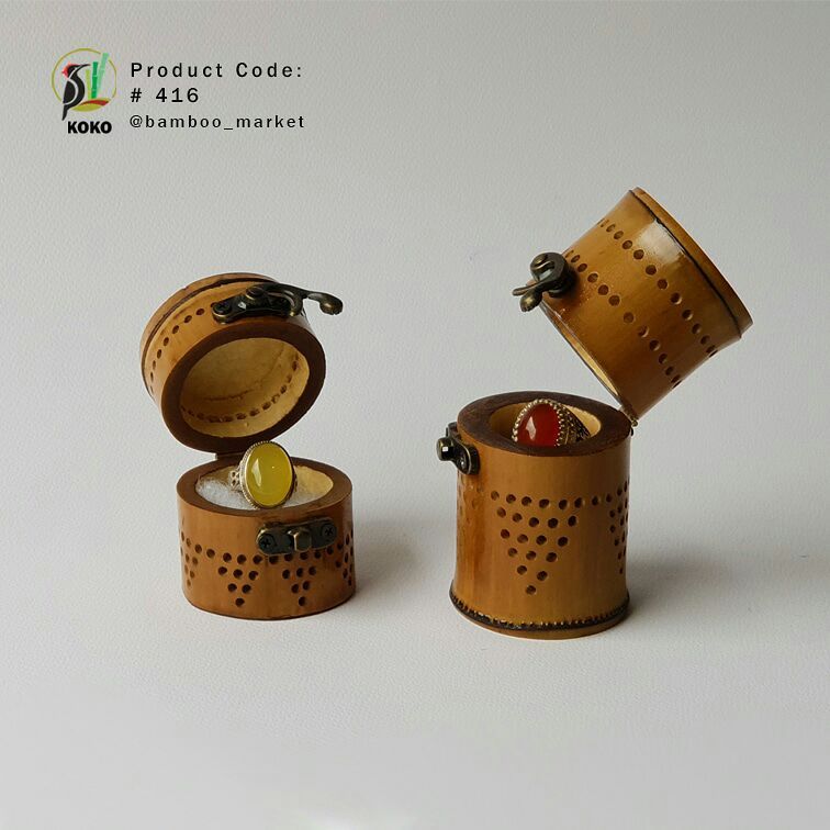 جعبه زيورآلات دستساز سفارشي بامبو