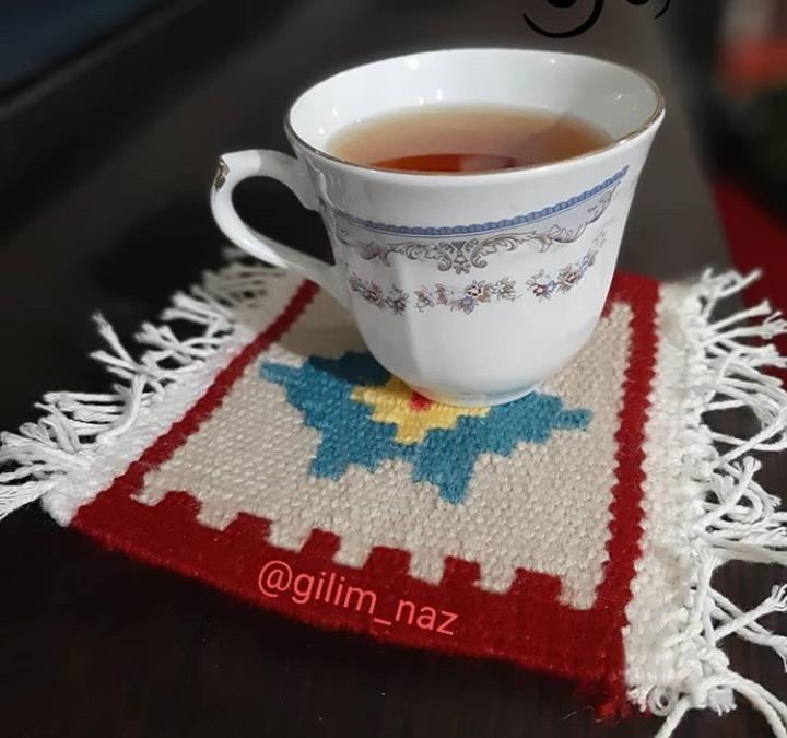 زیرلیوانی گلیمی سایز ۱۰*۱۰