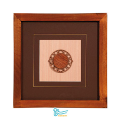 تابلو چوبی طرح بسم الله الرحمن الرحیم دایره مجموعه کتیه ماندگار