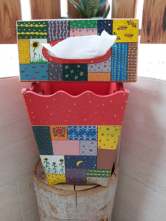 ست سطل آشغال و دستمال کاغذی