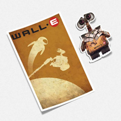 استیکر پشت سفید (انیمیشن وال ای)