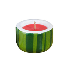 جا شمعی بتنی دستساز مدل هندوانه 