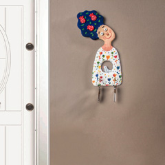 جا کلیدی بتنی دستساز طرح دختر مو اناری